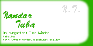 nandor tuba business card